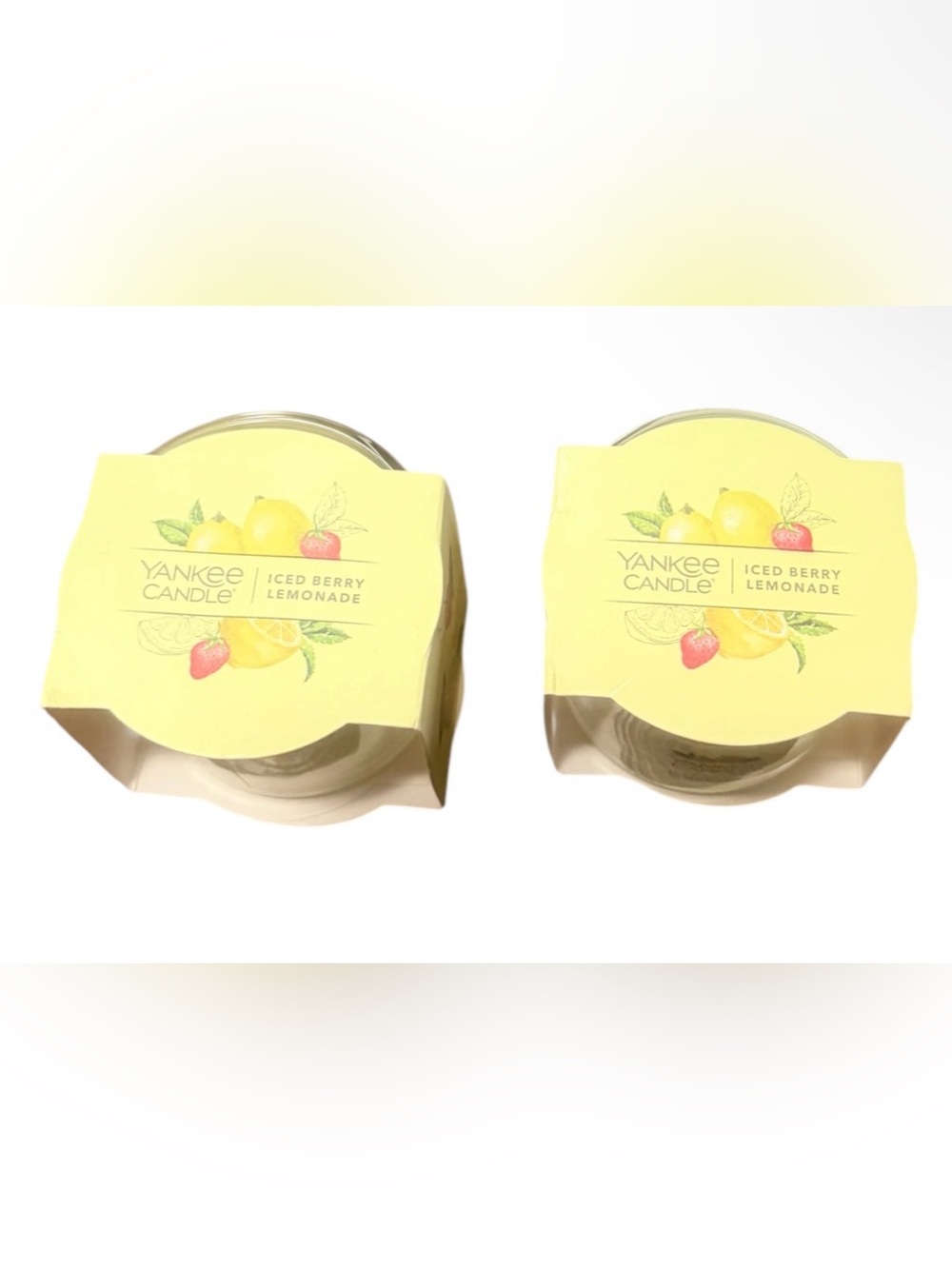 Yankee Candle Iced Berry Lemonade Set of 2 Small Jar - Yellow